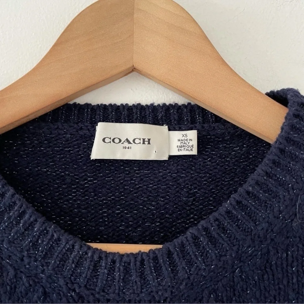 Coach 1941 Wool Glitter Star Crewneck Sweater
